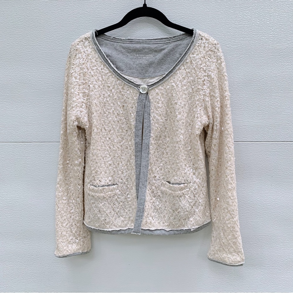 Soft Surroundings Sequin Cardigan